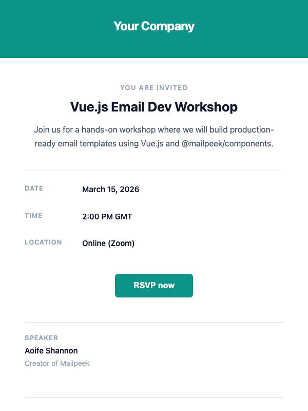 Event Invitation