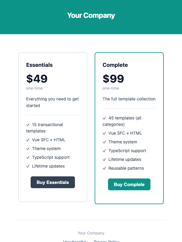 Pricing (2-col)